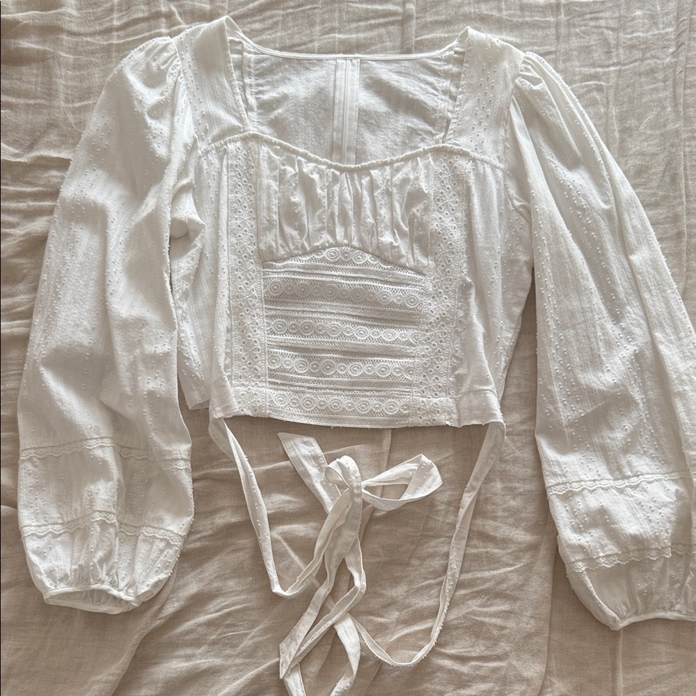 Romantic Lace Crop Blouse